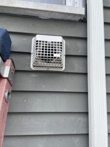 Repaired dryer vent after squirrel removal in Old Saybrook CT